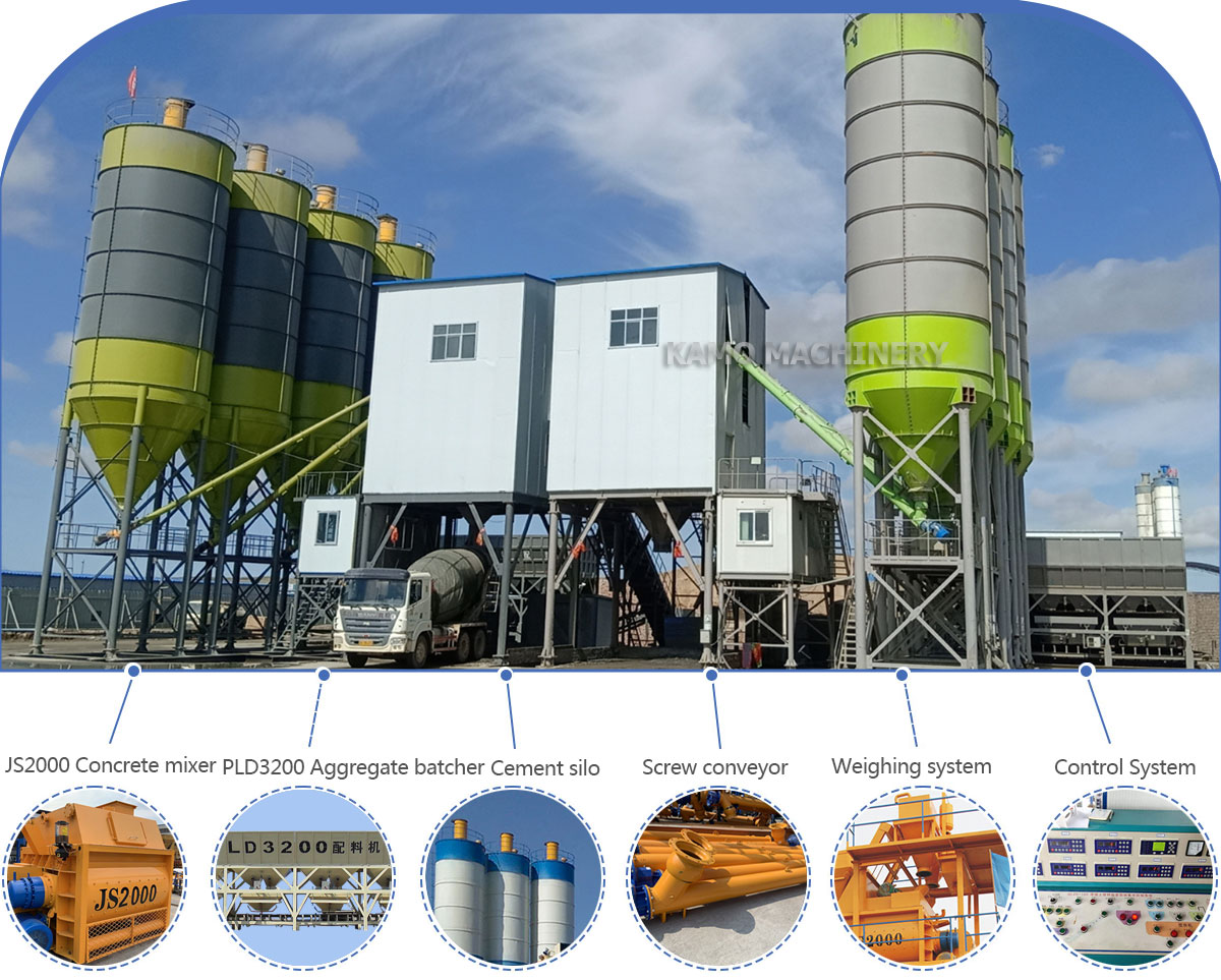 HZS120 CONCRETE BATCHING PLANT