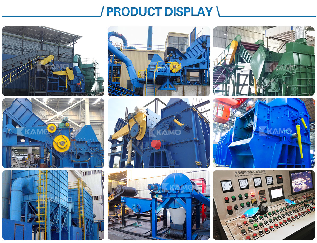 500KW Scrap Metal Shredder Hammer Shredder Machine Scrap Metal Recycling  Machine 