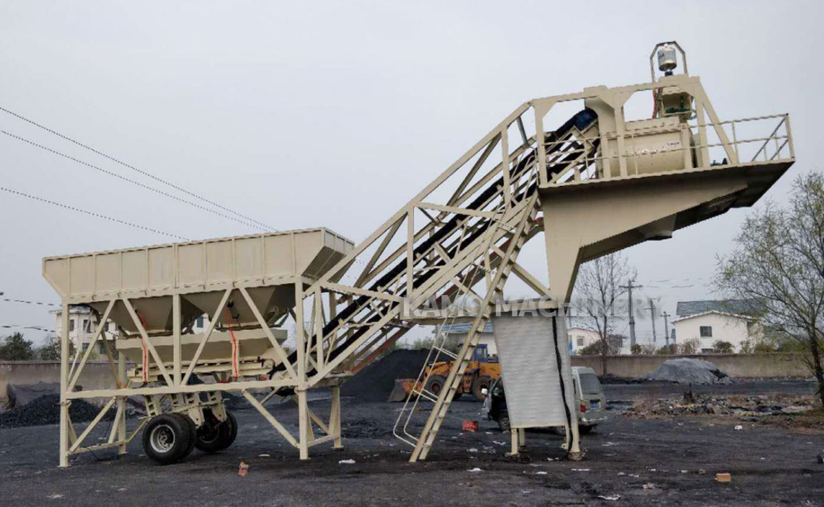 New mobile concrete mixing plant