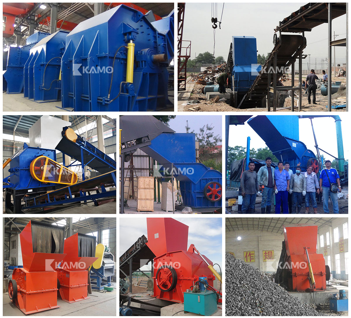 medium horizontal hammer mill shredder