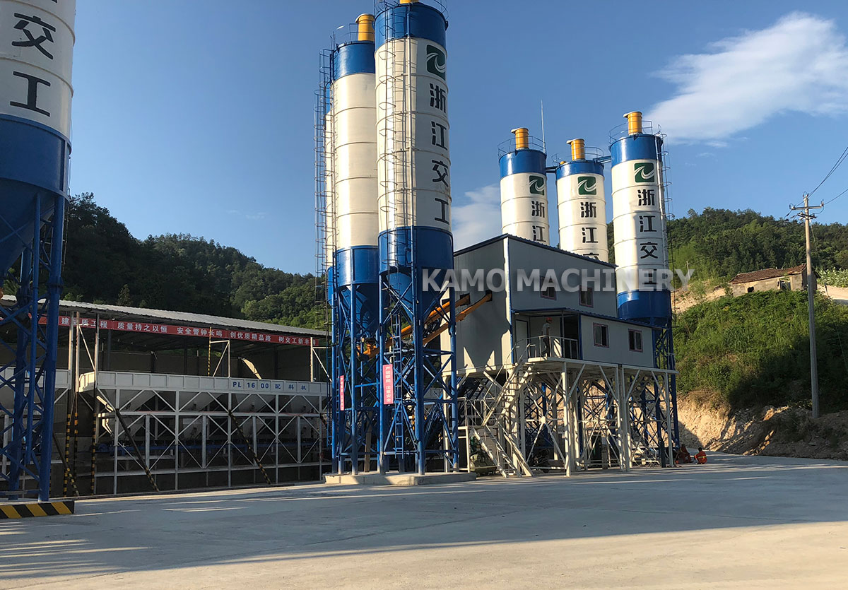 HZS60 concrete batching plant