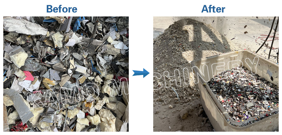 before and after sorting