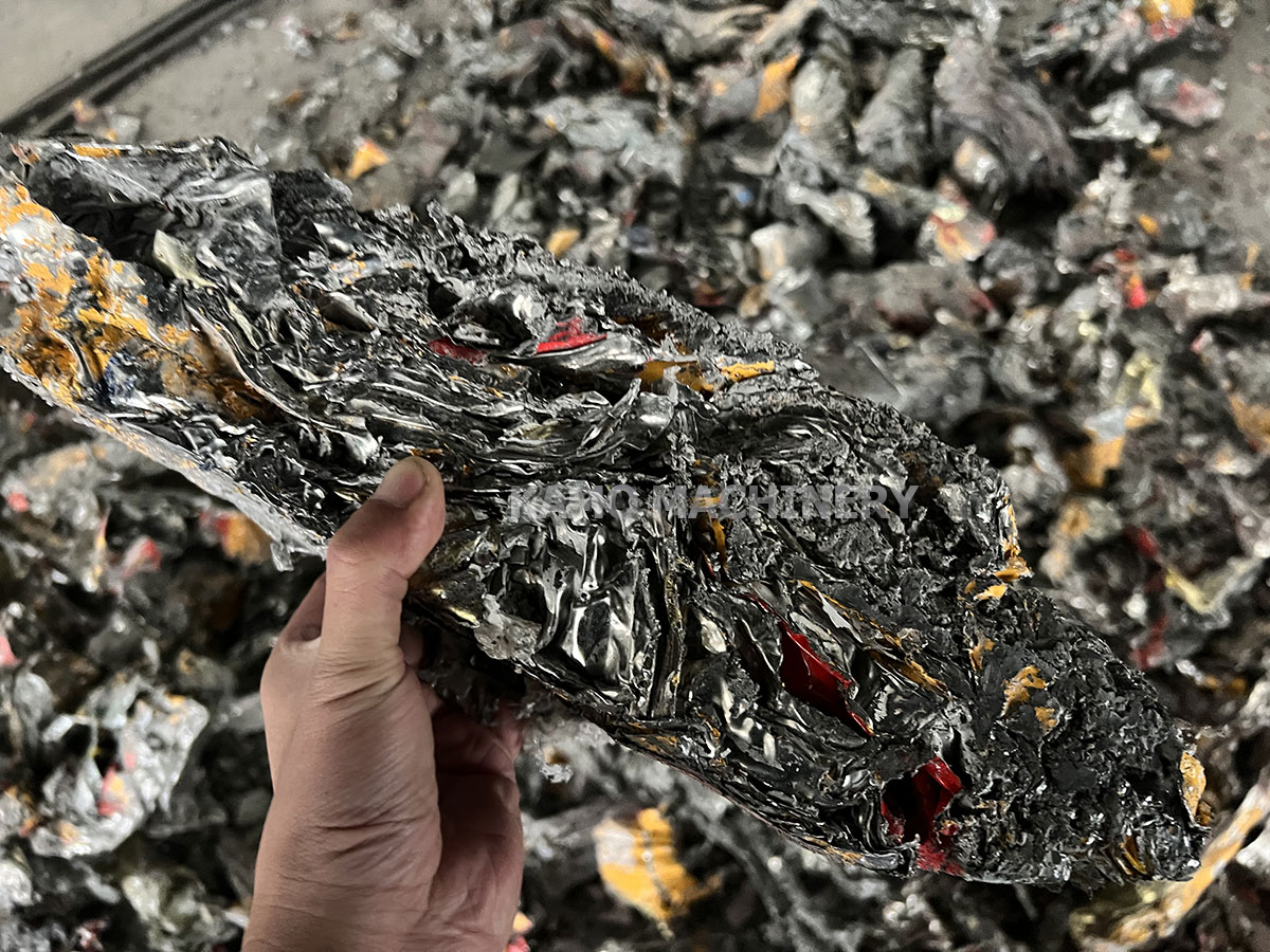 material after shredding