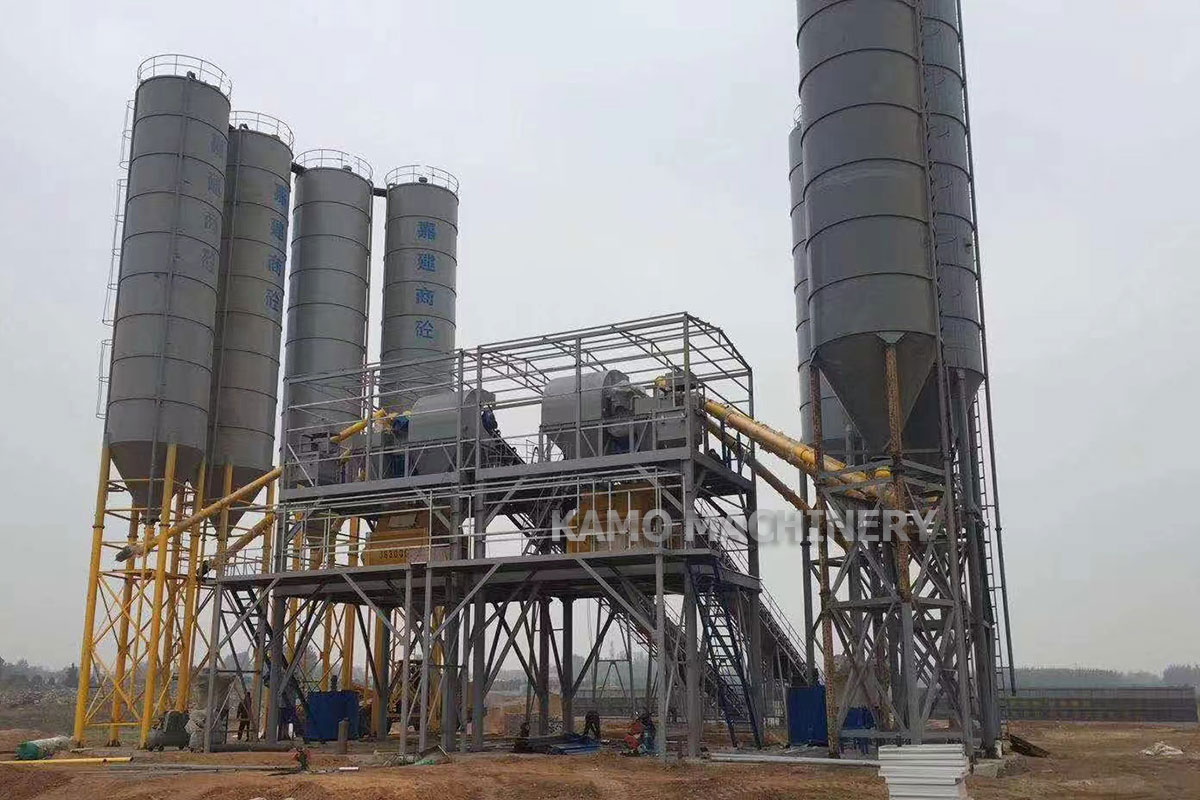 HZS180 concrete mixing plant