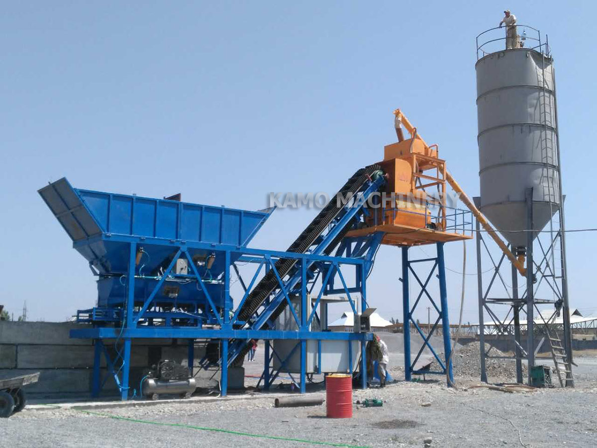 mobile concrete mixing plant