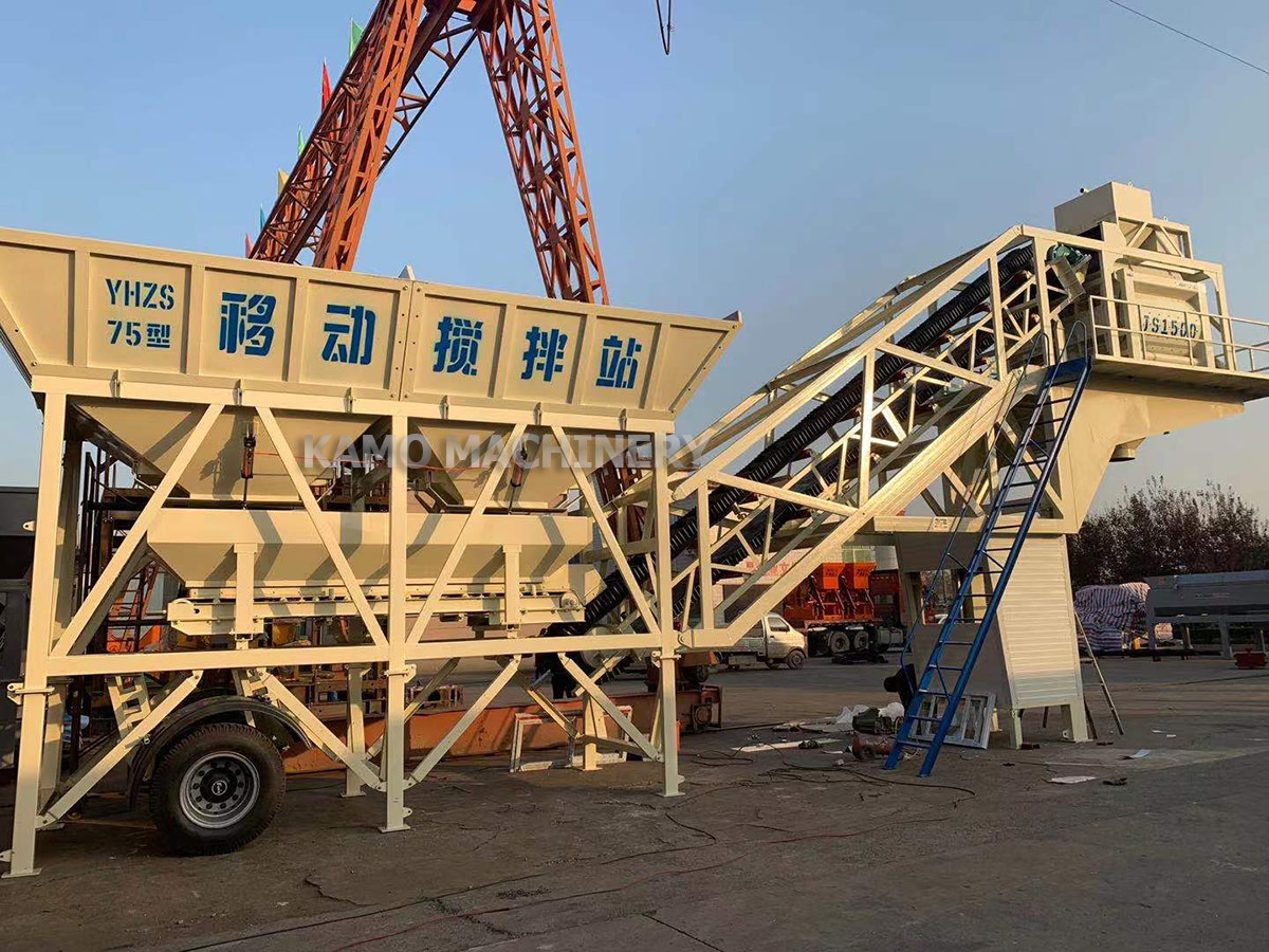 mobile concrete mixing plant